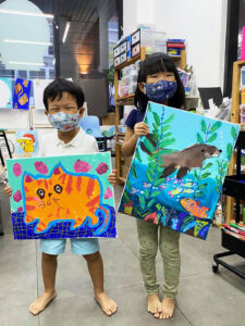 Children-Art-Class-Singapore-Acrylic-7yo-Chalk-N-Pencils